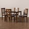 Baxton Studio Henry Grey Upholstered and Walnut Wood 5-Piece Dining Set 171-10951-8959 - alternate 6